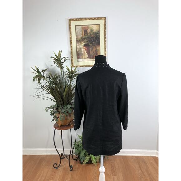 Madison Boho Women Top Y2K Pullover Cap Sleeve Small Black - Picture 4 of 7